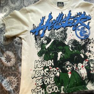 Hellstar T shirt Green and Blue